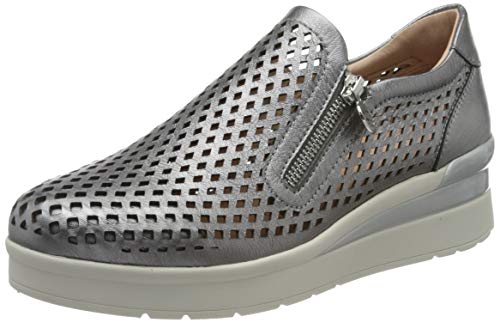 Stonefly Cream 25 Laminated LTH, Zapatillas Mujer, Grigio Wild Gray Metal 1bp, 39 EU