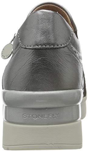 Stonefly Cream 25 Laminated LTH, Zapatillas Mujer, Grigio Wild Gray Metal 1bp, 39 EU
