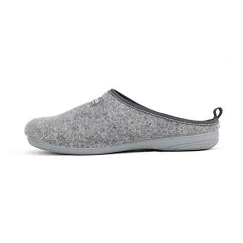 St.Polk® Zapatillas casa Mujer/Hombre Slippers Pantuflas de Estar por casa Fabricadas España Original Unisex Invierno/Verano máxima Comodidad Suela Caucho Plantilla Extraible (Gris/Gris, Numeric_44)