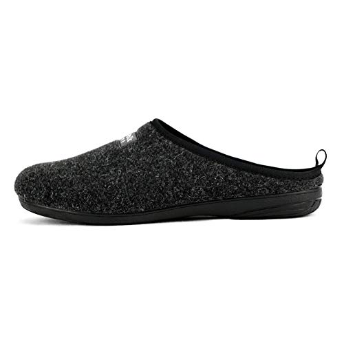 St.Polk® Zapatillas casa Mujer/Hombre Slippers Pantuflas de Estar por casa Fabricadas España Original Unisex Invierno/Verano máxima Comodidad Suela Caucho Plantilla Extraible (Negro/negro, numeric_41)
