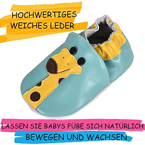 SUADEX Primeros Pasos Bebe Niños Niña Zapatos Zapatillas de Estar por Casa Pantuflas Calzado Botitas y Patucos Infantiles Piel Sintético 0-24 Meses