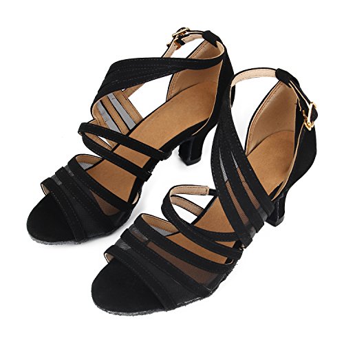 SUKUTU Zapatos de Baile de salón Mujer Tango Latino Salsa Práctica Samba Waltz Zapatos de Baile Social