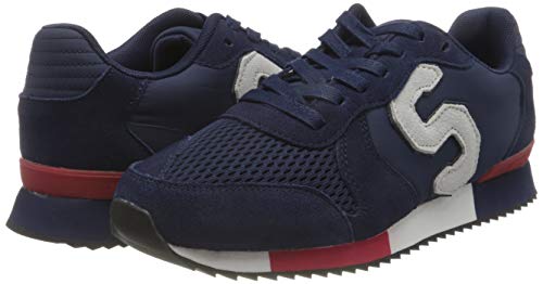Superdry Retro Runner, Zapatillas Hombre, Azul (Lauren Navy/Vintage Red 3BU), 39 EU