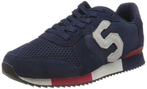 Superdry Retro Runner, Zapatillas Hombre, Azul (Lauren Navy/Vintage Red 3BU), 39 EU