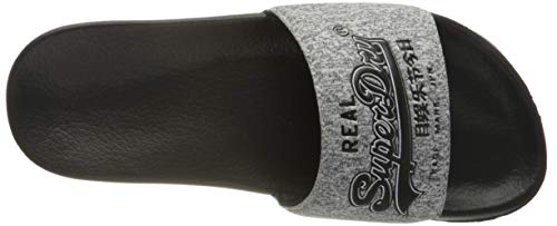 Superdry Vintage Logo Pool Slide, Zapatos de Playa y Piscina para Hombre, Gris (Dark Grey Grit Kqz), 46/47 EU