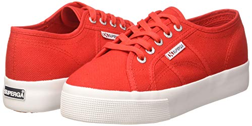Superga 2730-cotu, Zapatillas de Gimnasia Mujer, Rojo (Red/White C90), 37 EU