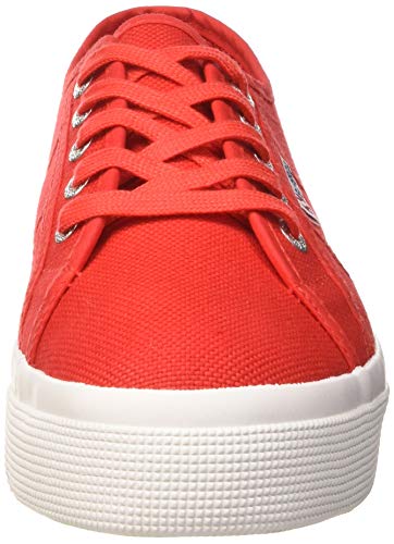 Superga 2730-cotu, Zapatillas de Gimnasia Mujer, Rojo (Red/White C90), 37 EU