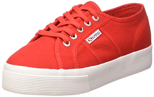 Superga 2730-cotu, Zapatillas de Gimnasia Mujer, Rojo (Red/White C90), 37 EU