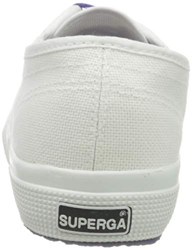 Superga 2750-COTCONTRASTU, Zapatillas de Gimnasia Unisex, Blanco (White/Violet Purple A0b), 39 EU