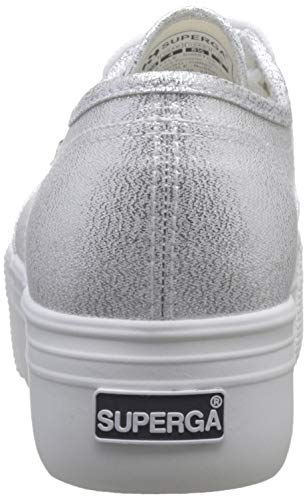Superga S009TC0 - Zapatillas de plataforma Lamew para adultos, unisex, Plateado (Silver), 35 EU