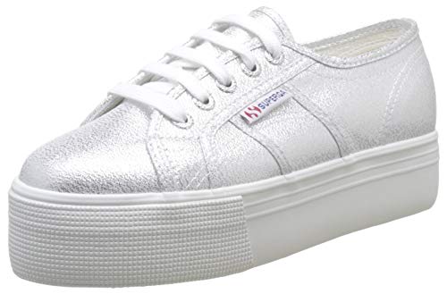 Superga S009TC0 - Zapatillas de plataforma Lamew para adultos, unisex, Plateado (Silver), 35 EU