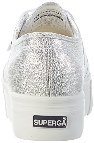 Superga S009TC0 - Zapatillas de plataforma Lamew para adultos, unisex, Plateado (Silver), 40 EU