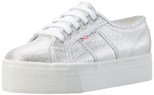 Superga S009TC0 - Zapatillas de plataforma Lamew para adultos, unisex, Plateado (Silver), 40 EU