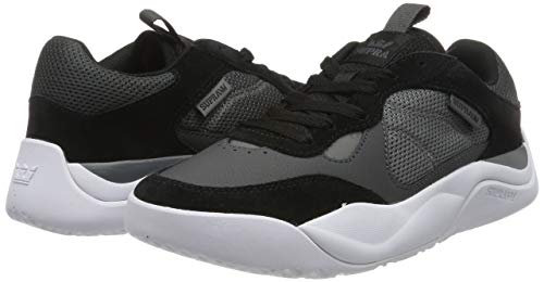 Supra Pecos, Zapatillas de Skateboard Unisex Adulto, Negro (Black/Dk Grey-White-M 42), 39 EU
