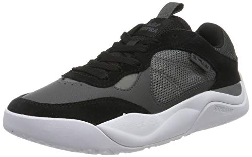 Supra Pecos, Zapatillas de Skateboard Unisex Adulto, Negro (Black/Dk Grey-White-M 42), 39 EU