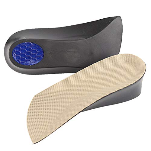 SUPVOX Par de Plantillas para Pie Medio Plantillas para Zapatos con Alzas Elevadora de PU Invisible para Mujer y Hombre 3.5 cm