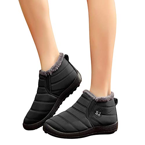 Sylar Zapatos para Mujer Baratos Invierno Repelente Al Agua Más Terciopelo Mantener Caliente Botas De Nieve Zapatos Casuales Zapatos Planos 36-41