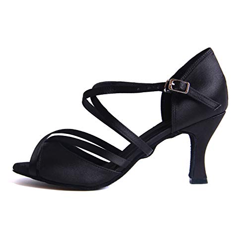 Syrads Zapatos de Baile Latino para Mujer Salsa Tango Bachata Vals Zapatos de Baile de Salón Suela Blanda 1010