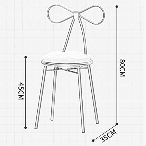 Taburete De Maquillaje Para Dormitorio, Silla Con Respaldo, Silla De Salón De Estudio, Silla De Tienda De Ropa, Silla De Descanso Para Tienda, Silla Decorativa Para Sala De Esta(Size:35*80CM,Color:UN)