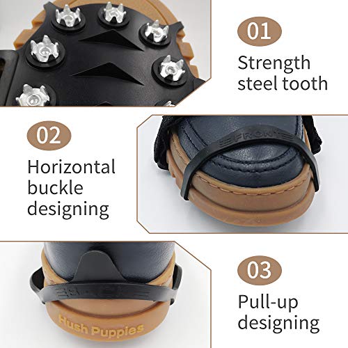 Tacos Linlook para zapatos, crampones para calzado, garras antideslizantes para la nieve y el hielo, para botas de montaña, Unisex adulto, large