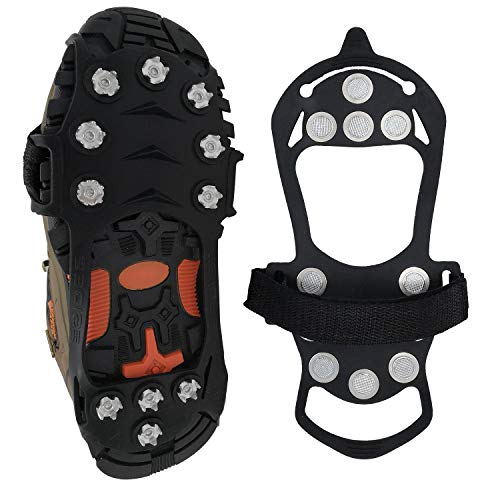 Tacos Linlook para zapatos, crampones para calzado, garras antideslizantes para la nieve y el hielo, para botas de montaña, Unisex adulto, large