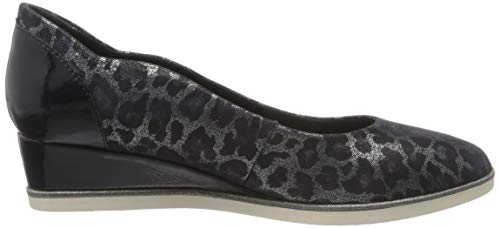 Tamaris 1-1-22306-24, Zapatos de tacón con Punta Cerrada Mujer, Azul (Navy Structure 855), 37 EU
