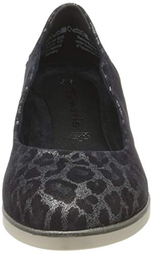 Tamaris 1-1-22306-24, Zapatos de tacón con Punta Cerrada Mujer, Azul (Navy Structure 855), 37 EU