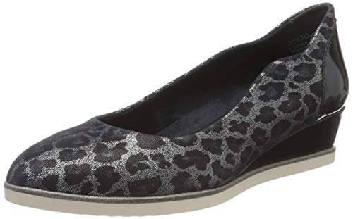 Tamaris 1-1-22306-24, Zapatos de tacón con Punta Cerrada Mujer, Azul (Navy Structure 855), 37 EU