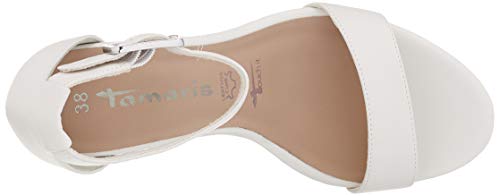 Tamaris 1-1-28047-24, Sandalia con Pulsera Mujer, Color Blanco Piel 117, 39 EU