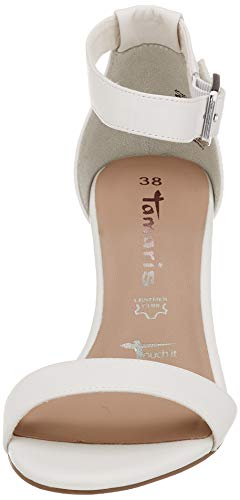 Tamaris 1-1-28047-24, Sandalia con Pulsera Mujer, Color Blanco Piel 117, 39 EU