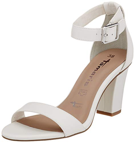 Tamaris 1-1-28047-24, Sandalia con Pulsera Mujer, Color Blanco Piel 117, 39 EU