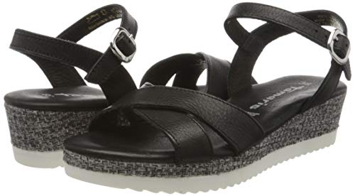 Tamaris 1-1-28248-24, Sandalia con Pulsera Mujer, Negro 001, 37 EU