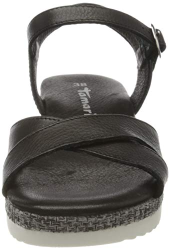 Tamaris 1-1-28248-24, Sandalia con Pulsera Mujer, Negro 001, 37 EU