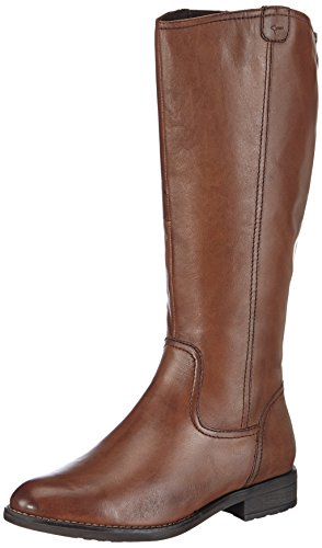 Tamaris Botas Jinete Botas de Motorista con Las Correas y Remaches 304 Mocca Brown 1-25409-21, Color marrón, Talla 37 EU (4 Damen UK)