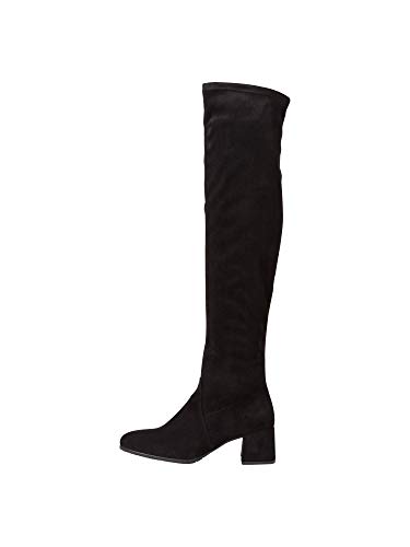 Tamaris Mujer Botas, señora Botas de Muslo,Botas por Encima de la Rodilla, Overknee-Boots,Botas de Mango Largo,Sexy,Femenino,Black,40 EU / 6.5 UK