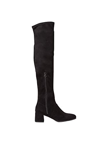 Tamaris Mujer Botas, señora Botas de Muslo,Botas por Encima de la Rodilla, Overknee-Boots,Botas de Mango Largo,Sexy,Femenino,Black,40 EU / 6.5 UK