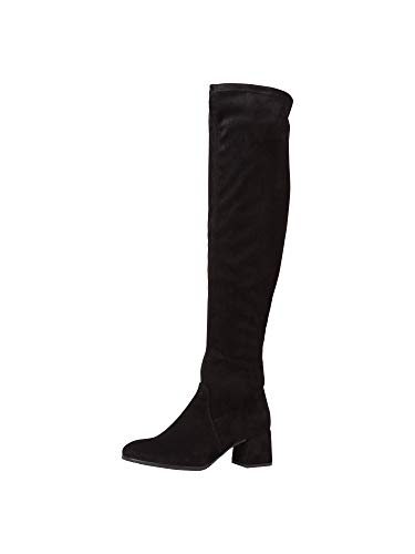 Tamaris Mujer Botas, señora Botas de Muslo,Botas por Encima de la Rodilla, Overknee-Boots,Botas de Mango Largo,Sexy,Femenino,Black,40 EU / 6.5 UK