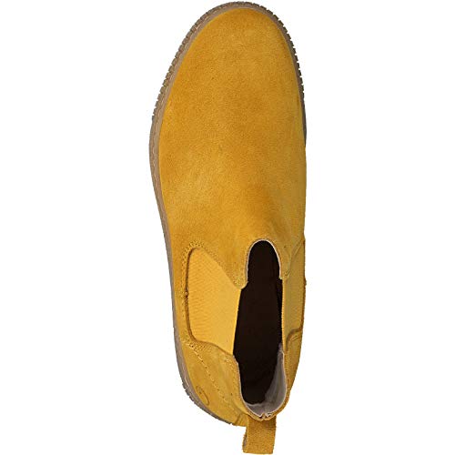 Tamaris Mujer Botines, señora Botas Chelsea, Botas,Botas de Media caña,Botines,botín,Slip on,Plana,Saffron,40 EU / 6.5 UK