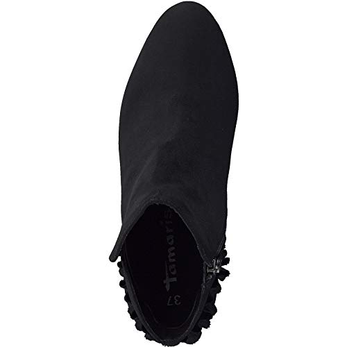 Tamaris Mujer Botines, señora Botines, Botas,Botas de Media caña,Botines,botín,Tobillo Alto,Cremallera,Black,40 EU / 6.5 UK
