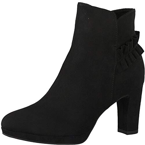 Tamaris Mujer Botines, señora Botines, Botas,Botas de Media caña,Botines,botín,Tobillo Alto,Cremallera,Black,40 EU / 6.5 UK