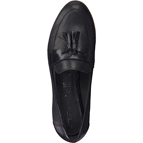 Tamaris Mujer Mocasines, señora Zapatillas,Pantuflas, Zapatos Bajos,Zapatos universitarios,Zapatos de Negocios,Black,39 EU / 5.5 UK