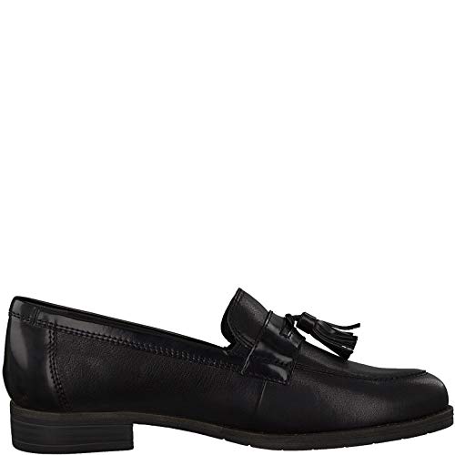Tamaris Mujer Mocasines, señora Zapatillas,Pantuflas, Zapatos Bajos,Zapatos universitarios,Zapatos de Negocios,Black,39 EU / 5.5 UK