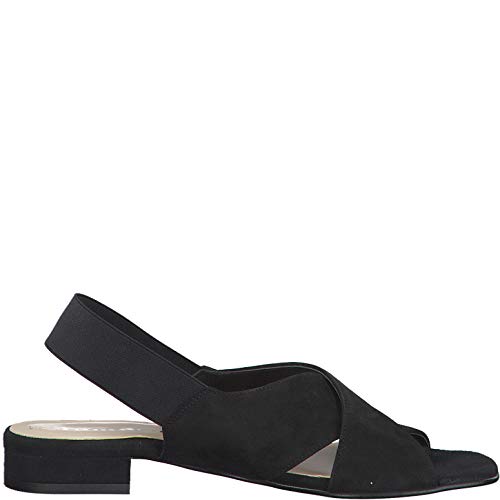 Tamaris Mujer Sandalias de Vestir 28017-34, señora Sandalia tacón, Sandalias,Zapatos del Verano,cómodo y Planas,Black,39 EU / 5.5 UK