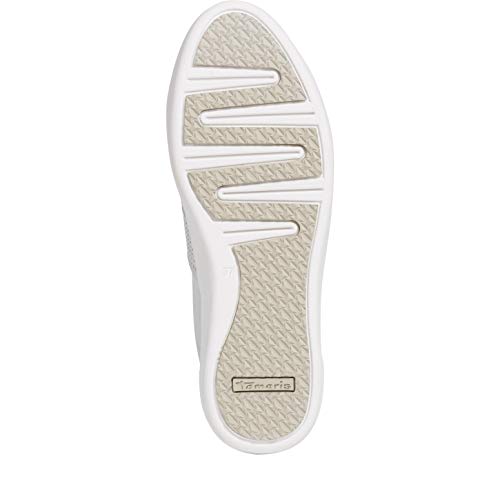 Tamaris Mujer Zapatillas, señora Bajo,Touch It,Zapato con Cordones,Plataforma de la Suela,Ocio,Zapato bajo,Zapato de Calle,Silver Uni,38 EU / 5 UK