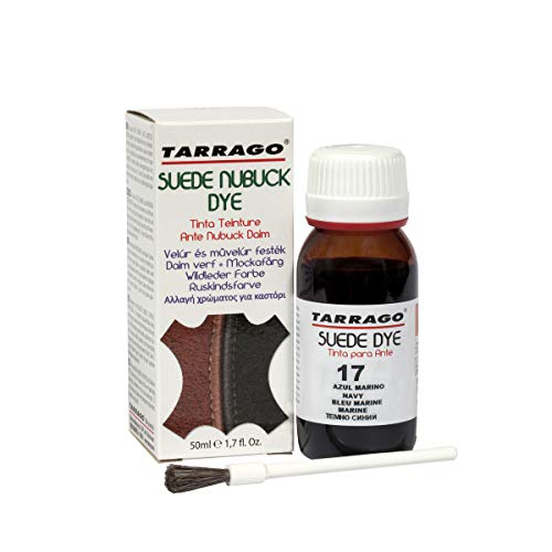 Tarrago | Suede Nubuck Dye 50 ml | Tinta para Zapatos, Bolsos y Accesorios de Ante y Nubuck (Azul Marino 17)