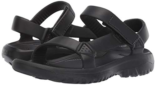 Teva Hurricane Drift, Sandalias de Punta Descubierta Mujer, Negro Black Blk, 38 EU