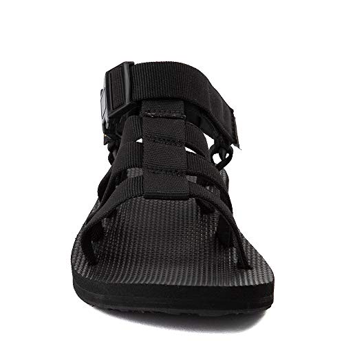 Teva Original Dorado, Sandalias de Punta Descubierta para Mujer, Negro Black Black, 40 EU