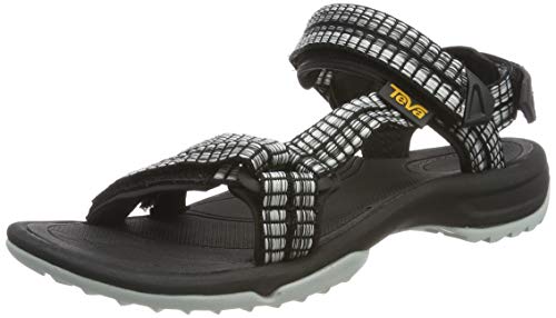 Teva Terra Fi Lite, Sandalias de Punta Descubierta Mujer, Multicolor (Samba Black Multi Sbml), 38 EU