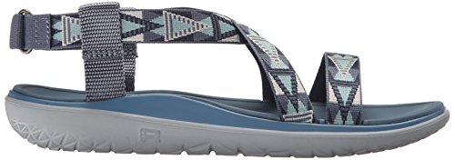 Teva Terra-Float Livia, Heels Sandals Mujer, Azul (Mosaic Vintage Blue-Mvblmosaic Vintage Blue-Mvbl), 41 EU