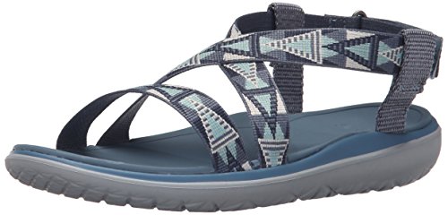 Teva Terra-Float Livia, Heels Sandals Mujer, Azul (Mosaic Vintage Blue-Mvblmosaic Vintage Blue-Mvbl), 41 EU